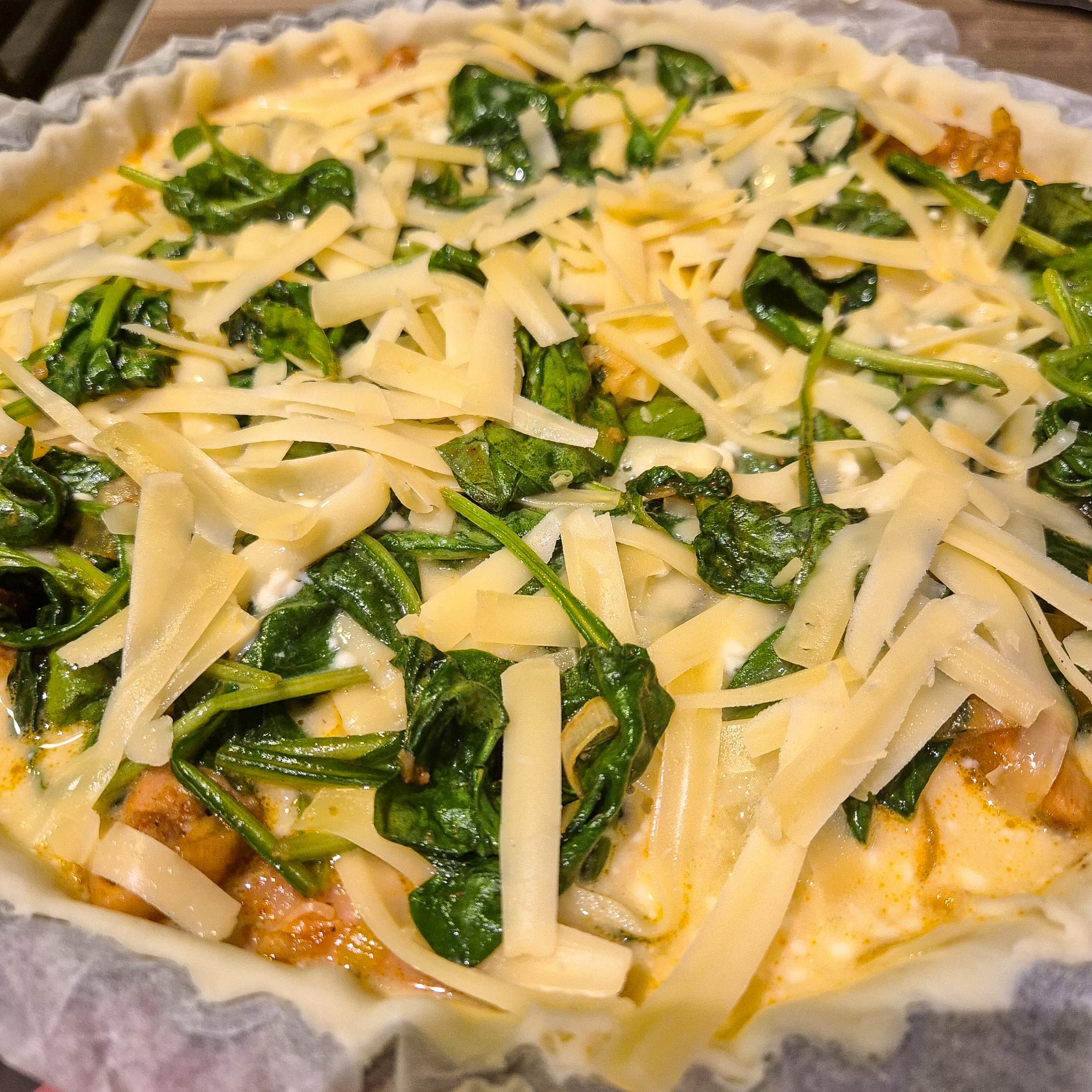 Quiche met kip en spinazie - Koken met liefde